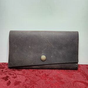 Portland Leather Goods Rancher Almost Perfect Raw Hid Trifold Rustic Gray Wallet